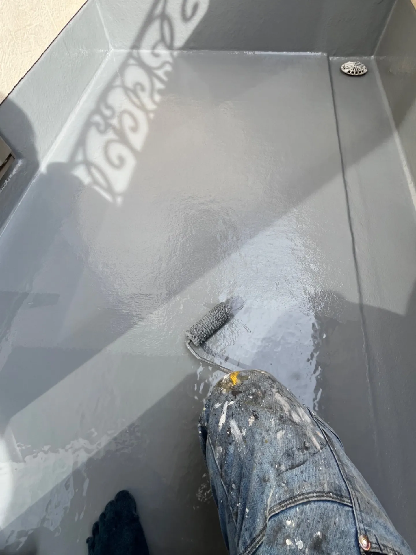 愛知県 碧南市の住宅のバルコニーを防水塗装で雨漏り予防